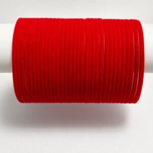 Classic Red Velvet Plain Bangle Set for Women & Girls – Traditional Wedding Wear Chudi
